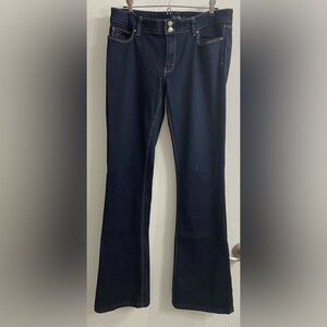 White House Black Market Dark Wash Skinny Flare Jean 8R